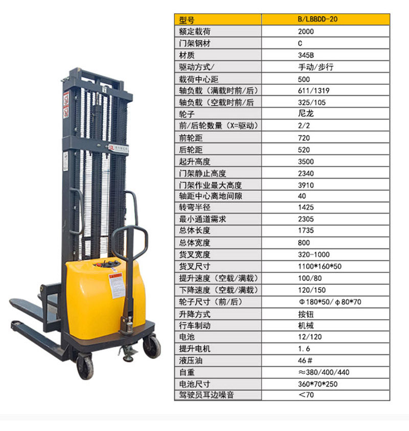 2噸半電動(dòng)堆高車3